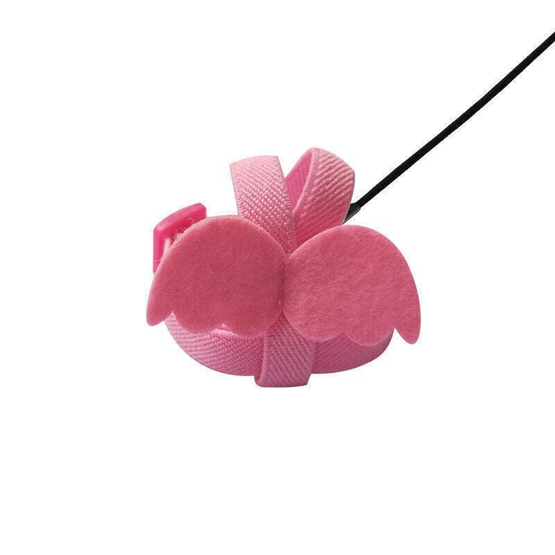 Parrot Bird Harness Leash Adjustable Flying Training Rope Cockatiel Conure Budgie - Pink