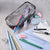 8PCS Waterproof Transparent Zipper Pencil Case Cosmetic Stationery Organizer Bag