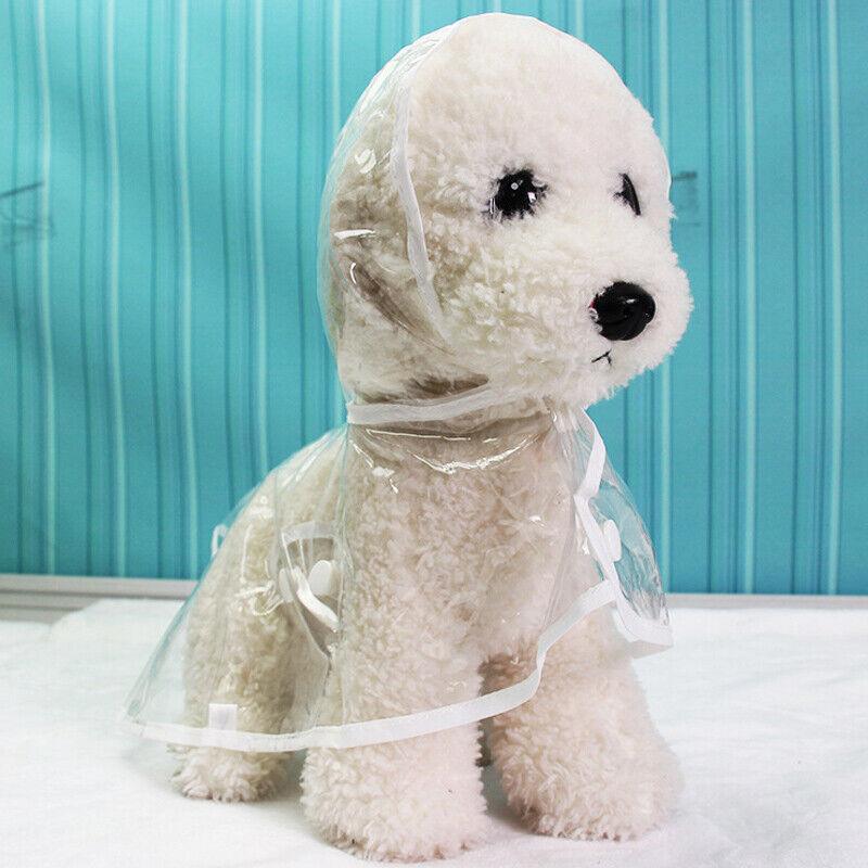 Puppy Waterproof Pet Dog Raincoat Jacket Clothes Vest Rain Coat Outdoor Hoodies White - M