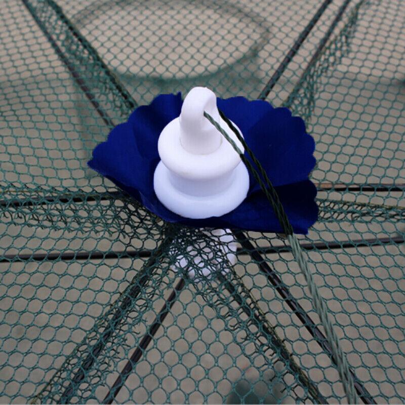 Large Fishing Net Fish Crab Yabbie Trap Minnow Crawfish Shrimp Cage Net Foldable - 10 Side 10 Holes