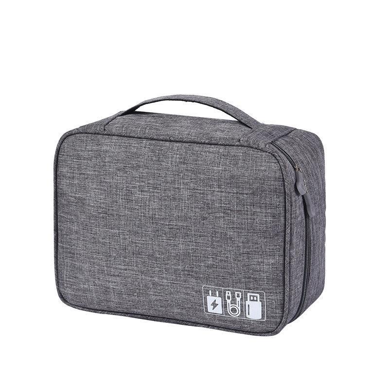 Cable Organizer Bag Charger Usb Electronic Accessories Storage Travel Case Au - Grey