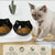 Double Cat Bowl Pet Bowls Stand Dog Elevated Feeder Food Water Raised Lifted Au - Transparency+Transparency
