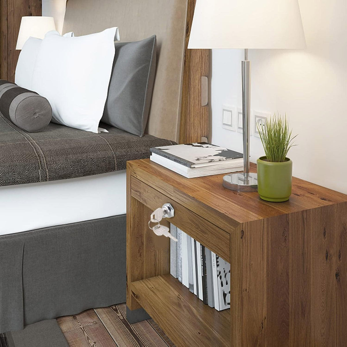 1/5/10pcs File Cabinet Drawer Milk Box Swivel Lock Small Round Security Lock - 16mm-1PC