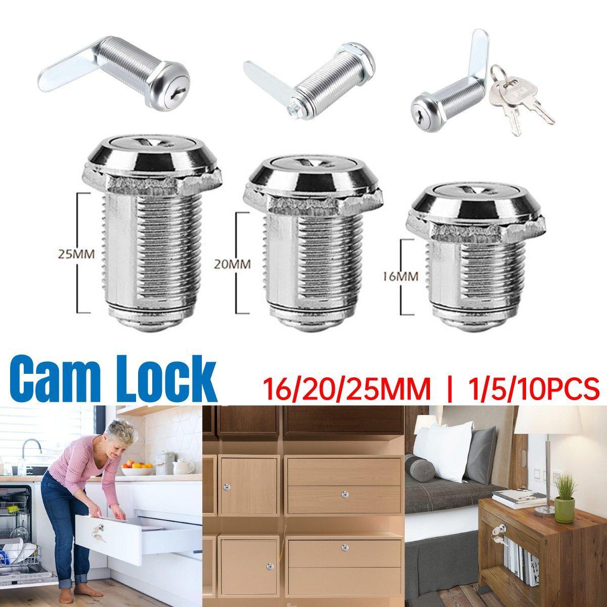 1/5/10pcs File Cabinet Drawer Milk Box Swivel Lock Small Round Security Lock - 20mm-1PC