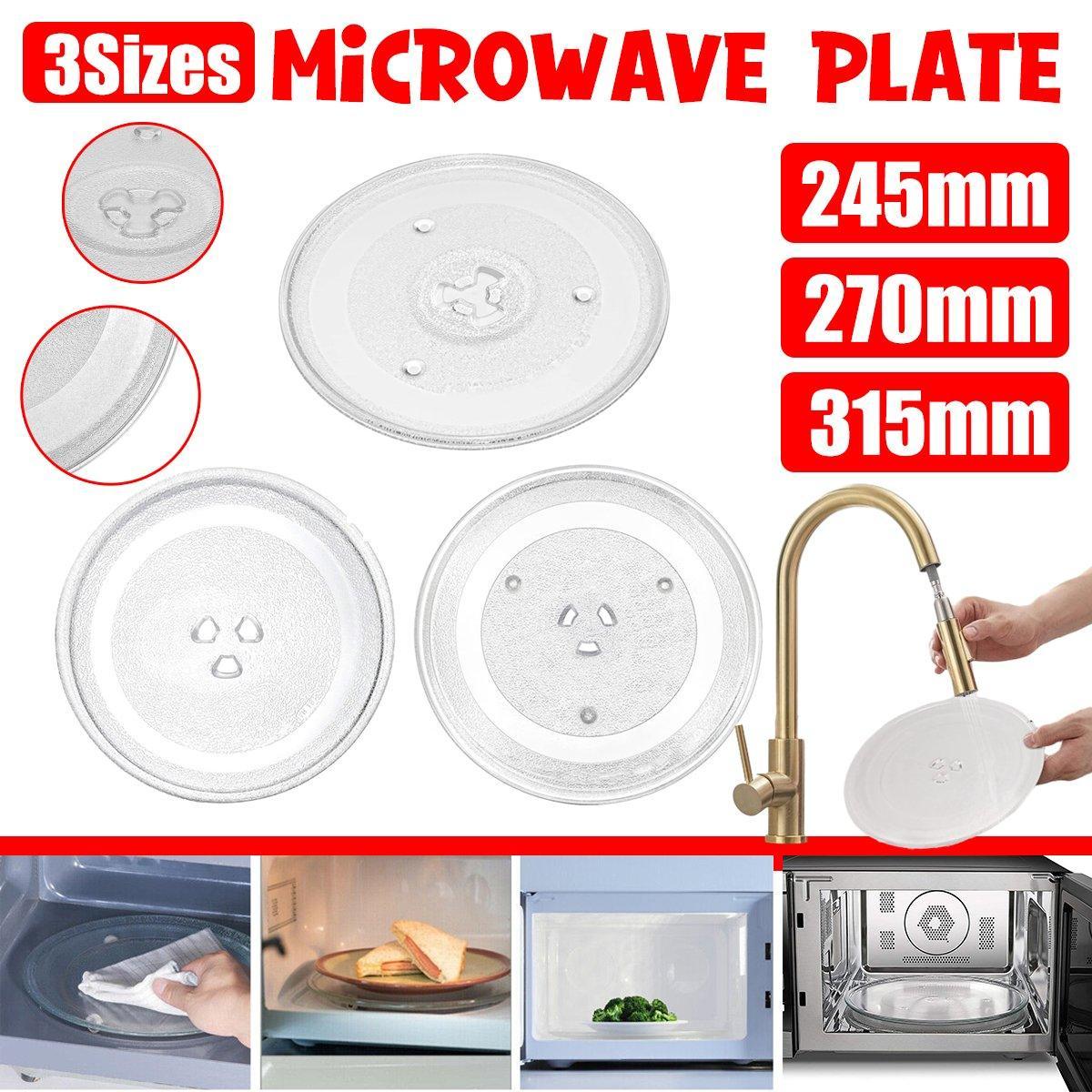 Microwave Glass Turntable Replacement Plate Universal Microwave Oven Tray - 245mm