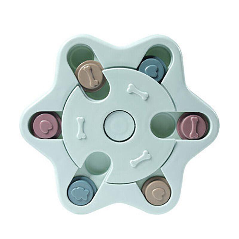 Dog Treat Dispenser Food Puzzle Toy Interactive Training Feeder Pet Supply Bowl - Claw-Pink