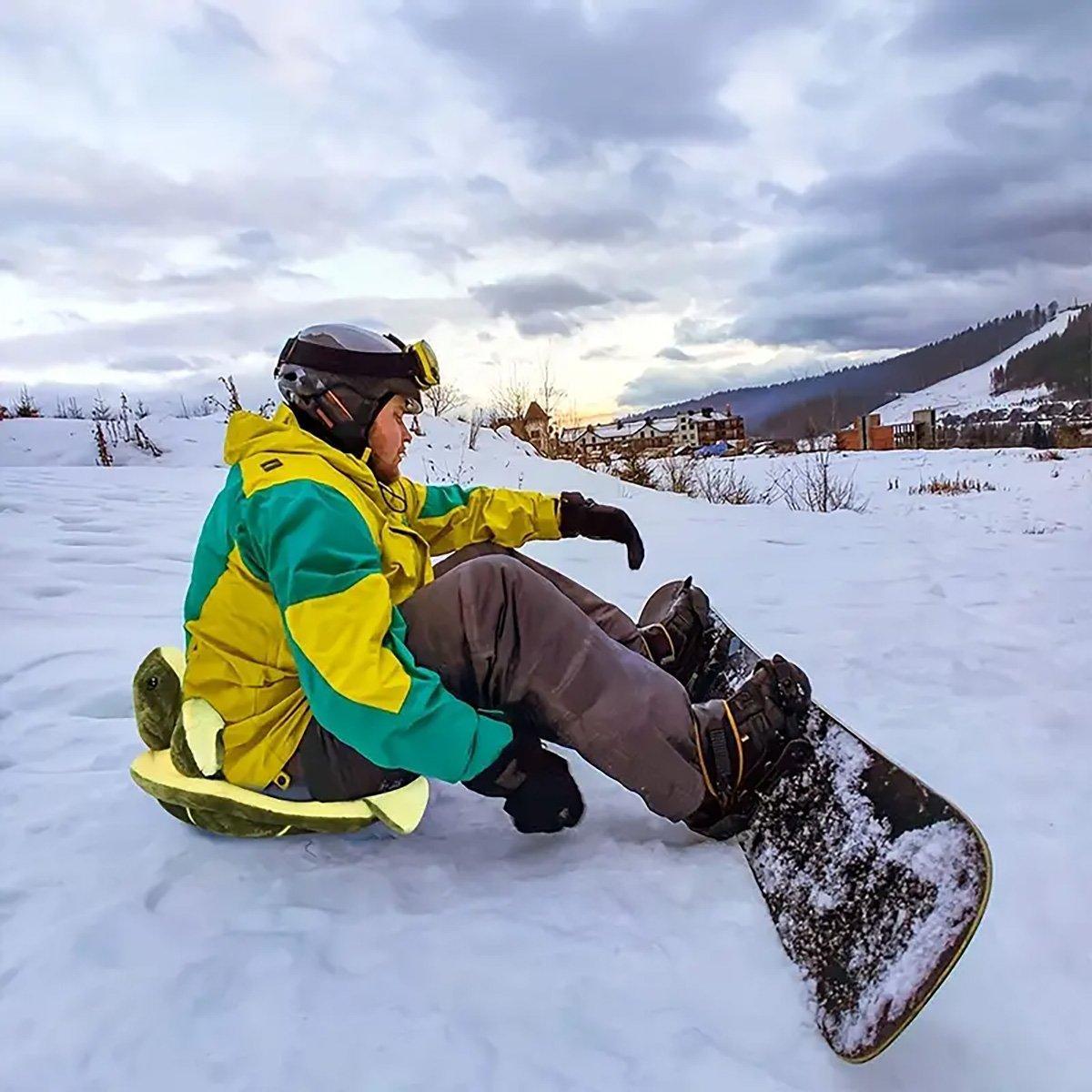 Ski Protection Plush Hip Pad Cartoon Turtle Skateboard Mat Snowboarding Gear - S