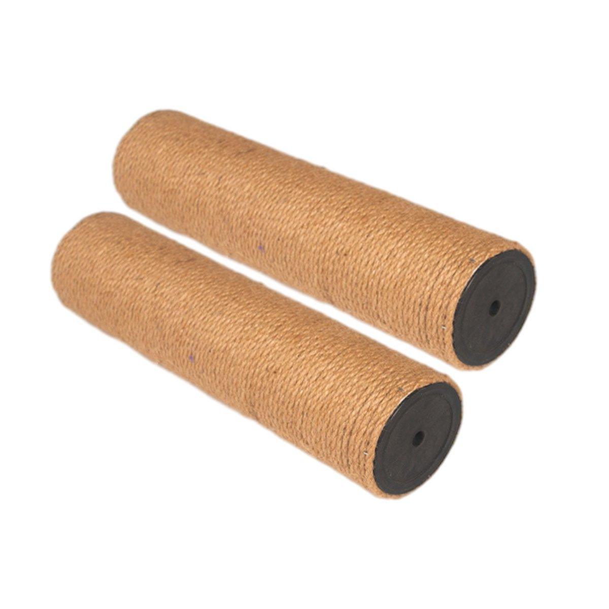 2pcs Sisal Cat Scratching Post Climbing Frame Replacement Pole for Cats Activity - 20cm