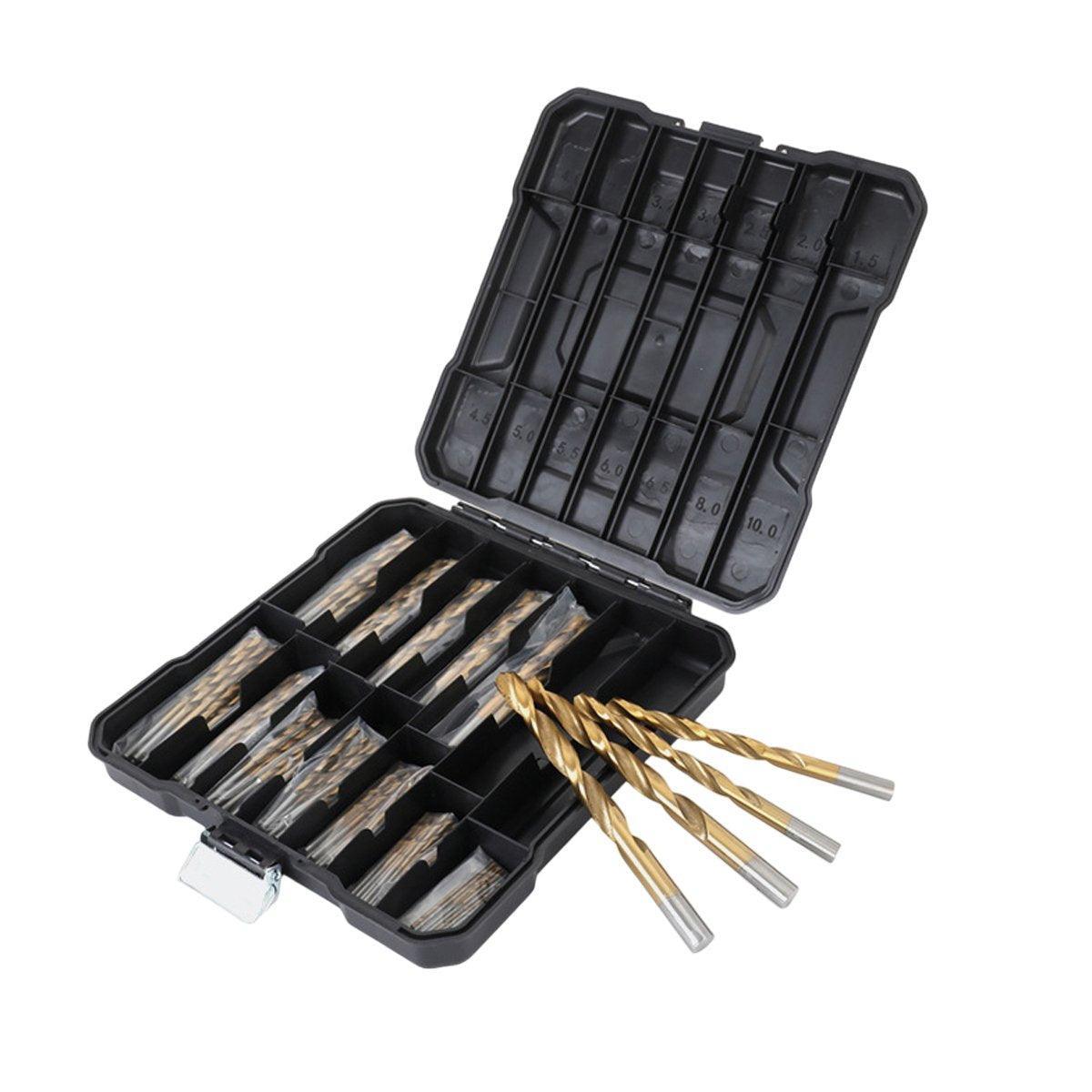 99X HSS Titanium Drill Bit Tool Set 1.5-8mm Twist Drill For Wood Metal Grooving