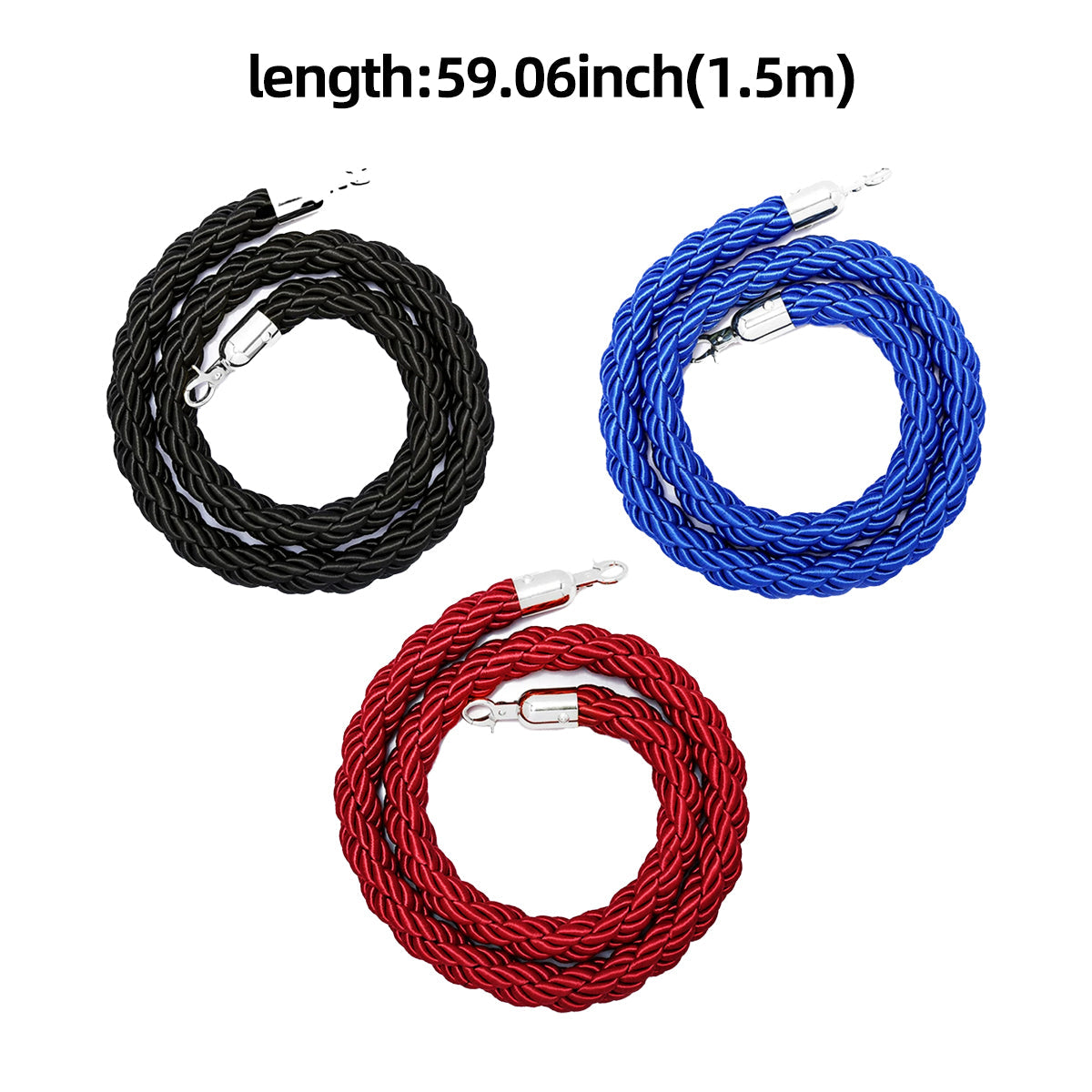 Barrier Warning Line 15M Welcome Pole Isolation Railing Guardrail Expandable - Red
