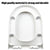Toilet Seat Cover Universal Toilet Lid Cover Replacement Bathroom Seat Cover