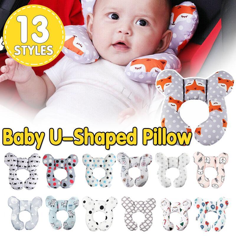 Baby Soft U-Shaped Auto Car Seat Stroller Head Neck Support Pillow Cushion Au - Cat