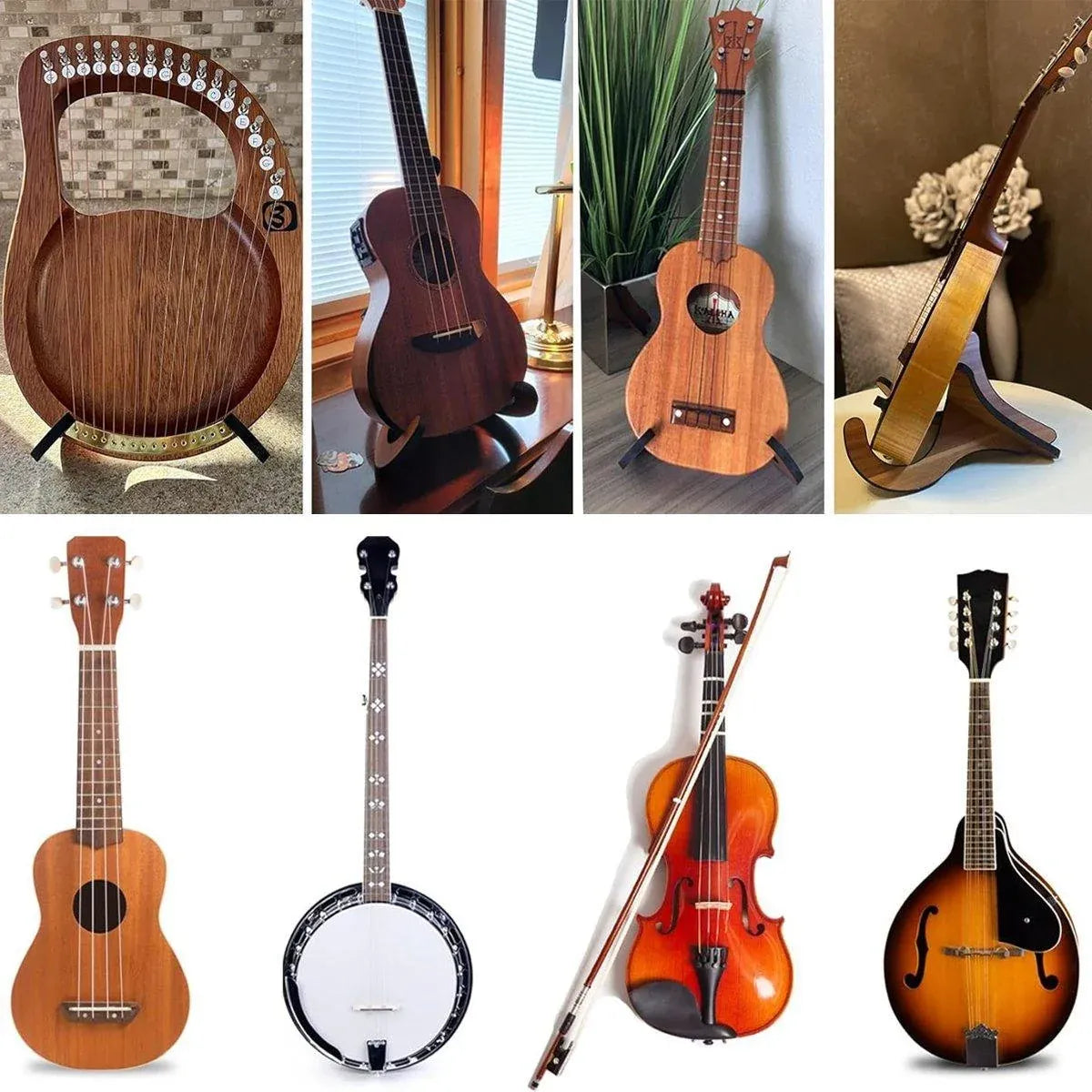 1-Piece Folding Stand for Small String Instruments