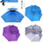 2-Layer Outdoor Foldable Sun Umbrella Hat Fishing Camping Headwear Cap Head Hat - Blue