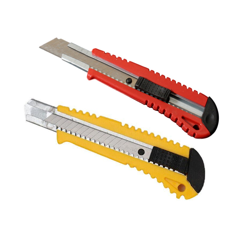 Heavy Duty Box Cutter Pack Snap Off Retractable Blade Long Last Hand Craft Tool - Sealed 2PCS