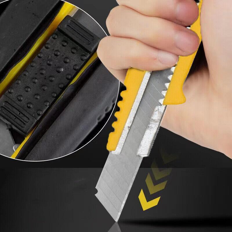 Heavy Duty Box Cutter Pack Snap Off Retractable Blade Long Last Hand Craft Tool - Sealed 2PCS