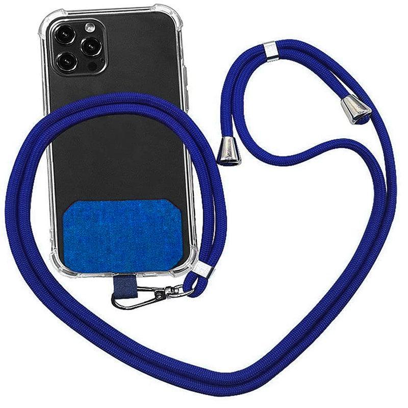 Adjustable Phone Lanyard with Patch for Most Cases Neck Strap Holder - White