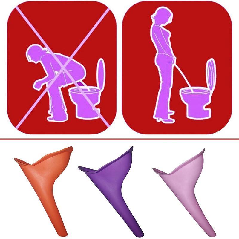 3X Portable Female Woman Ladies She Urinal Urine Wee Funnel Camping Travel Loo