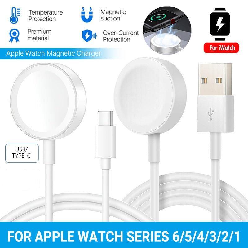 Apple Watch Iwatch Series 6/5/4/3/2/1 Magnetic Charger Usb / Type-C Charging Cable - USB 1PC