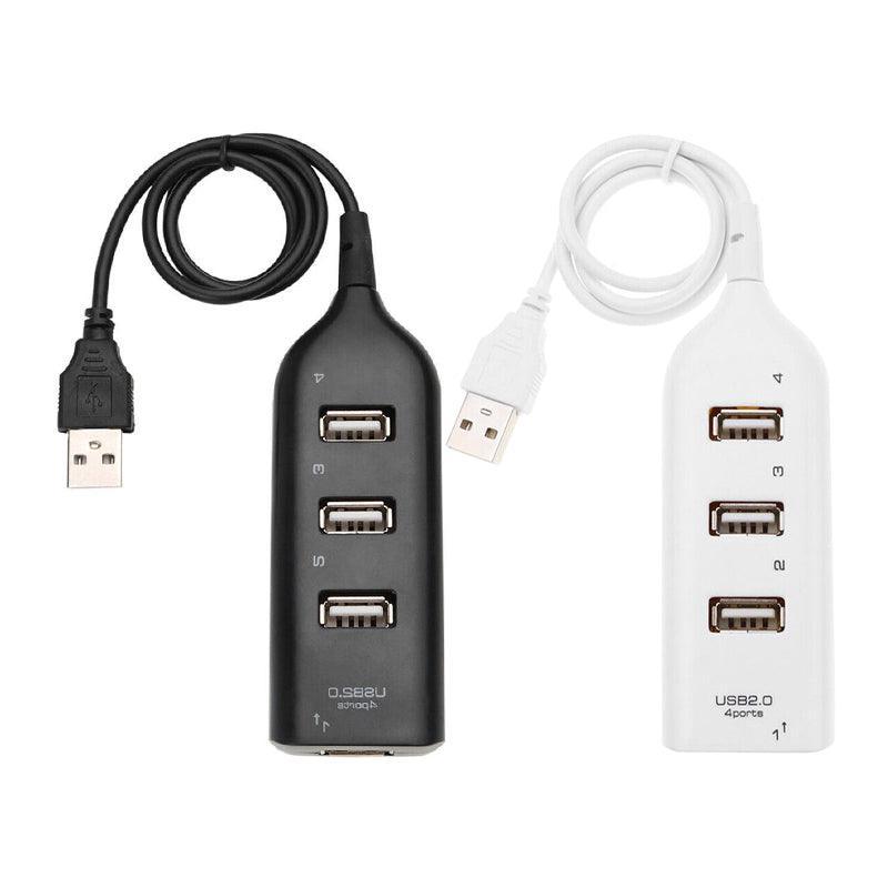 Multi Usb Hub 4 Port High Speed Slim Compact Expansion Smart Splitter Oz Au - Black