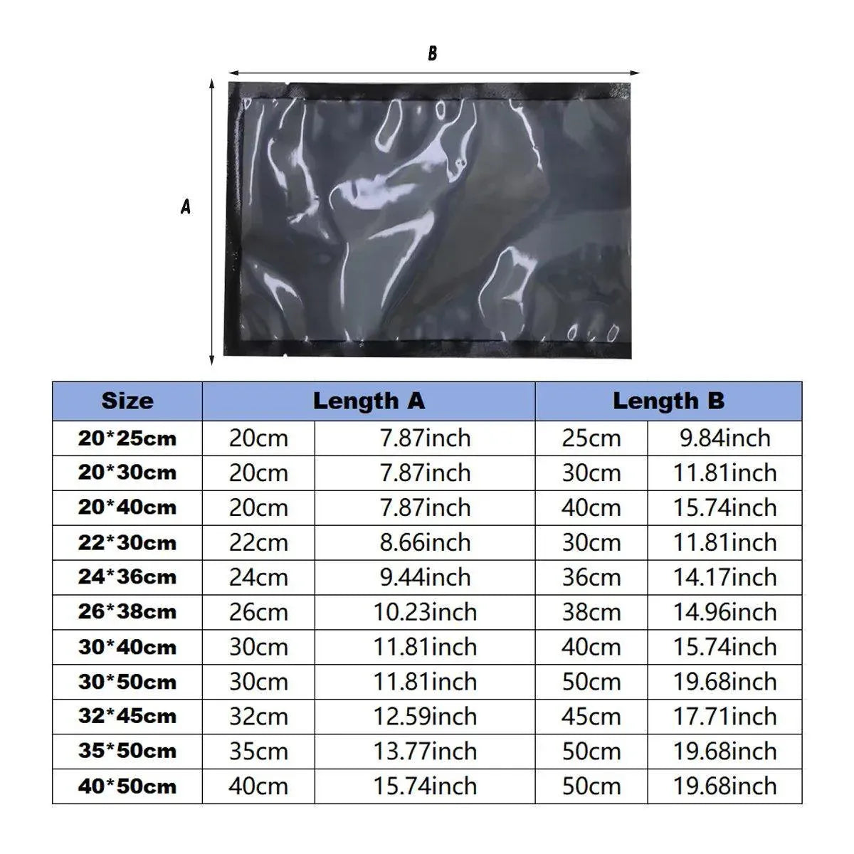 100pcs Transparent Vacuum Bags Air Compression Sealed Food Packaging - 16*24cm