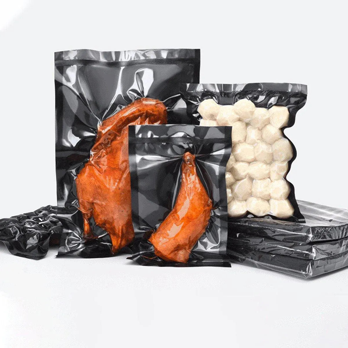 100pcs Transparent Vacuum Bags Air Compression Sealed Food Packaging - 9*13cm