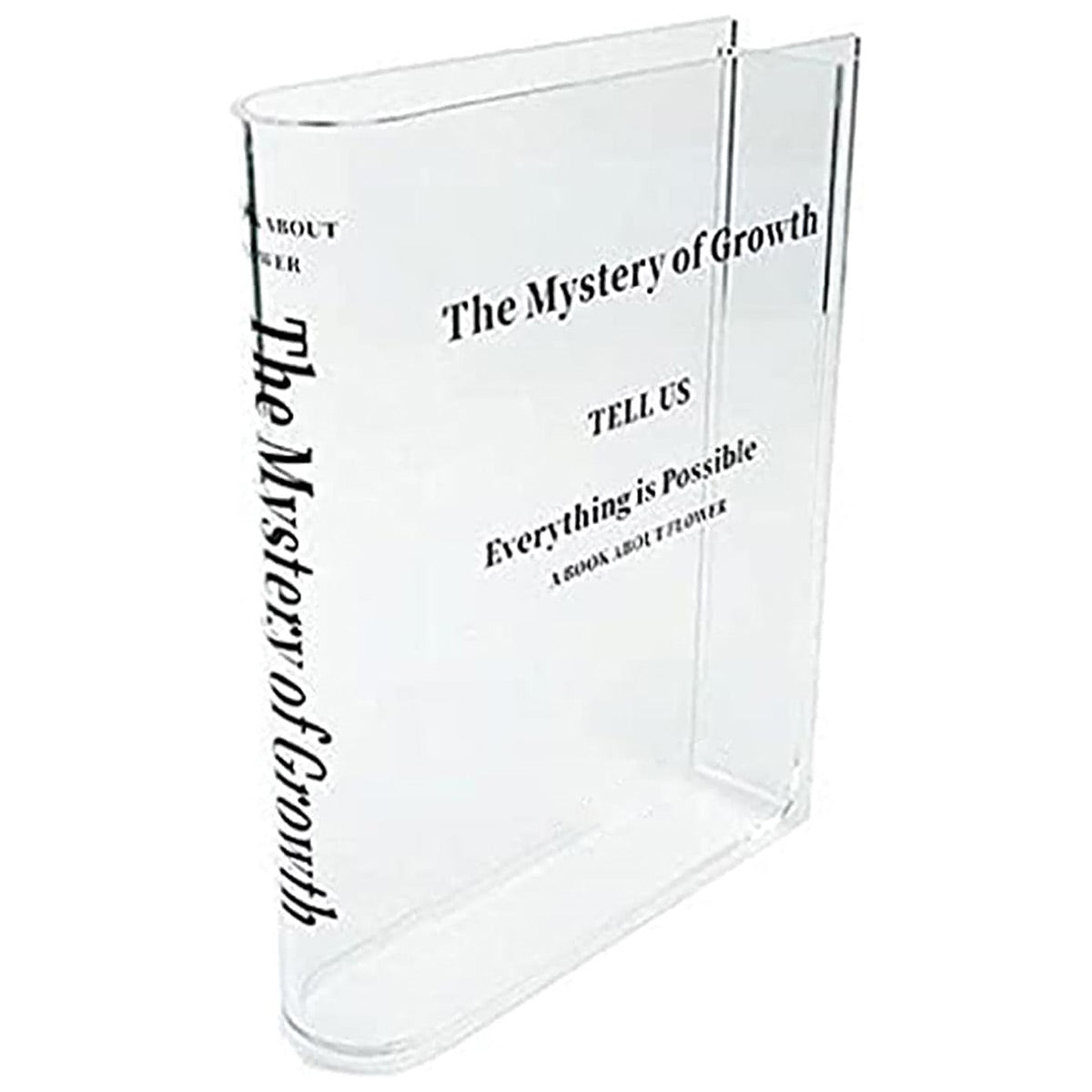 Transparent Book Vase Flower Holder Acrylic Decorative Table Display Stand