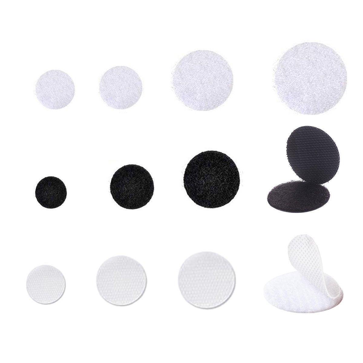 Strong Sticky Round Self Adhesive Dots DIY Bond Tape No Mark Fasteners - White 102Pairs - 15mm