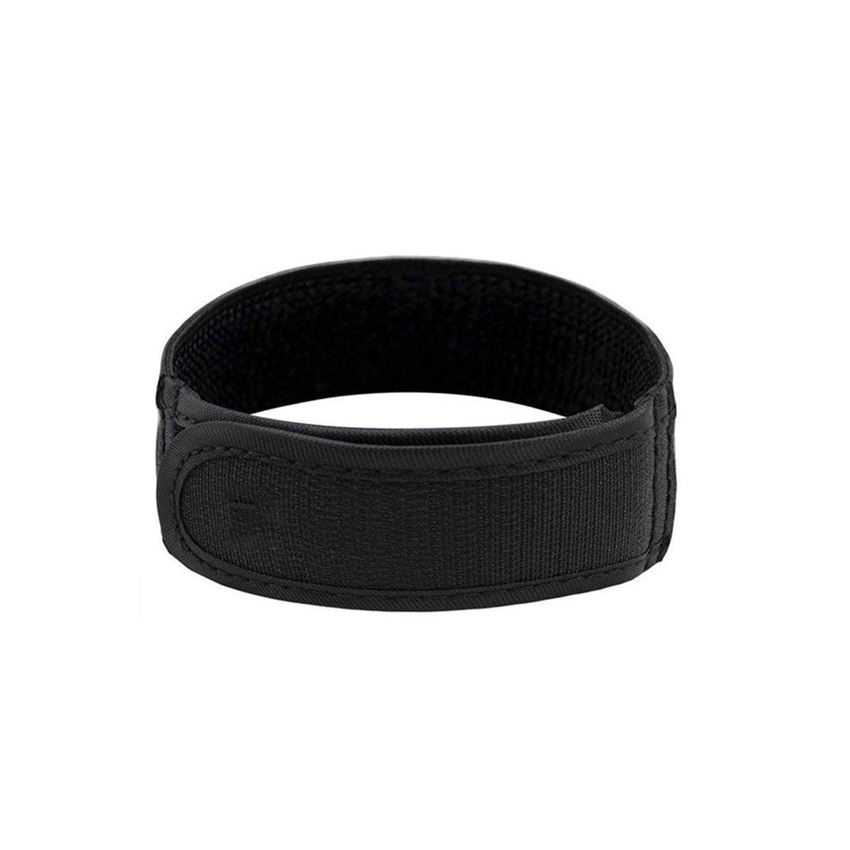Adjustable Elastic Nylon Belt No Buckle Velcro Leisure Convenient Waistband - Black-S