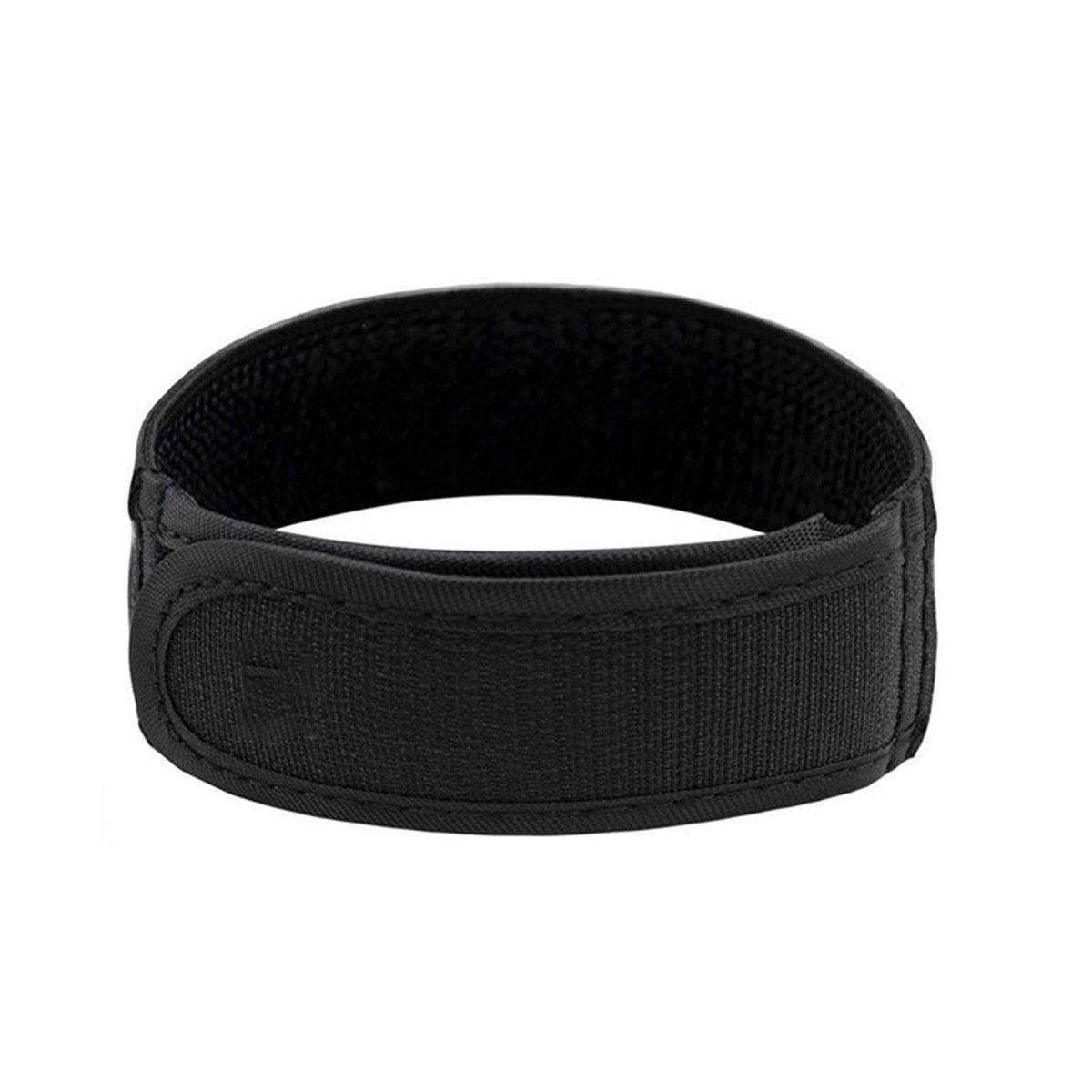 Adjustable Elastic Nylon Belt No Buckle Velcro Leisure Convenient Waistband - Black-S