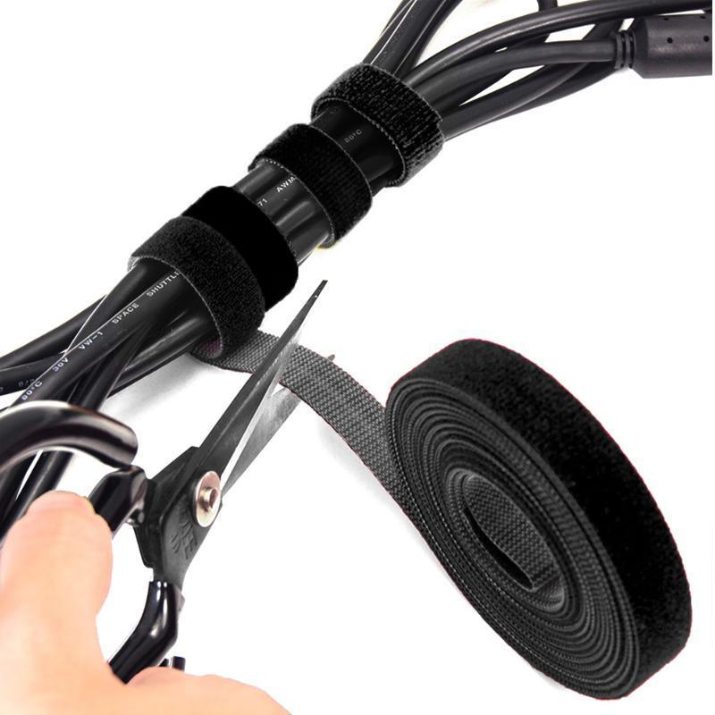 10/20/50M Hook&Loop Heavy Duty Strap Reusable Cable Ties Grip TV Tidy Organizer - 10M-20mm