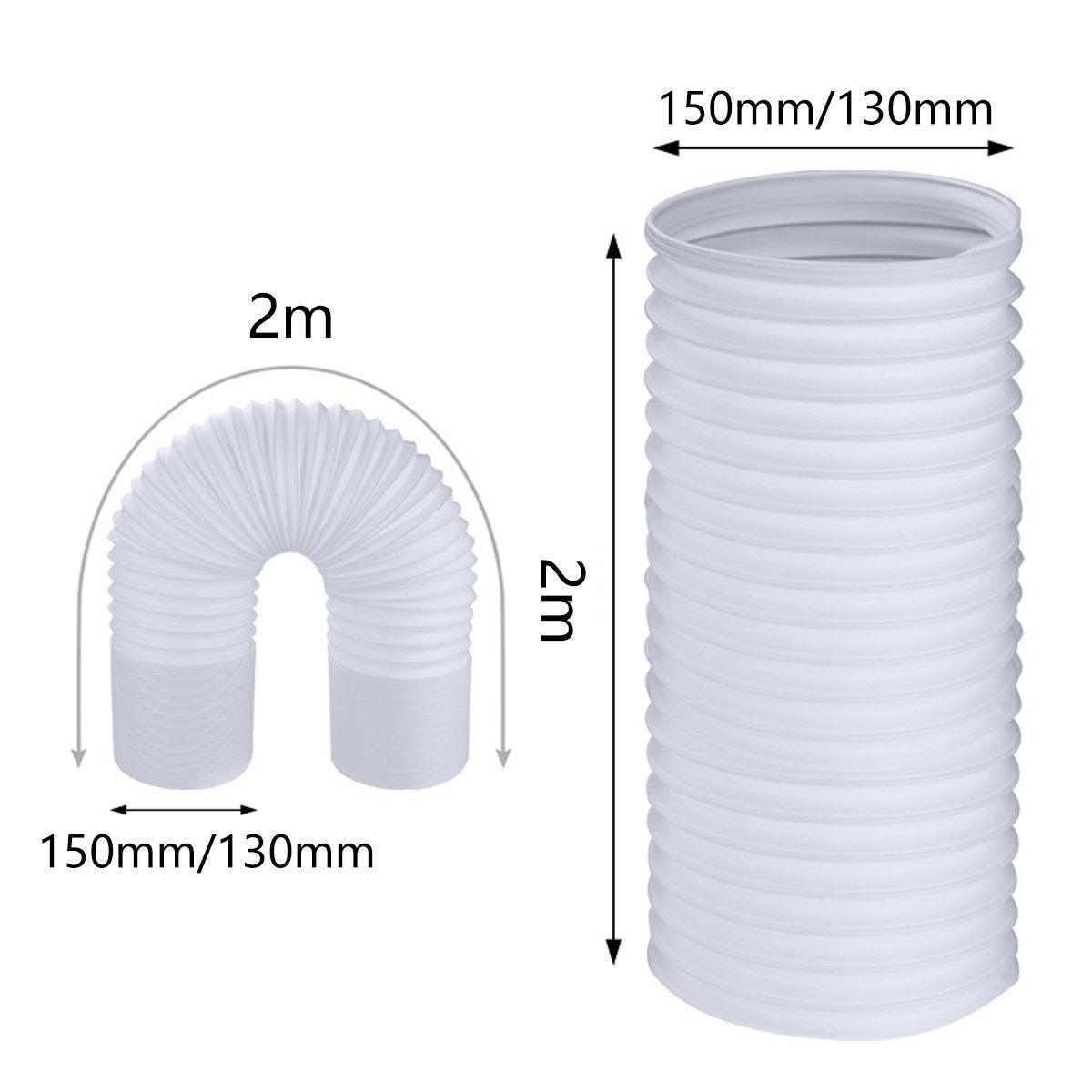 Portable Air Conditioner Exhaust Hose 13/15cm Extendable Vent Pipe PP Steel Wire - 3m x 13cm