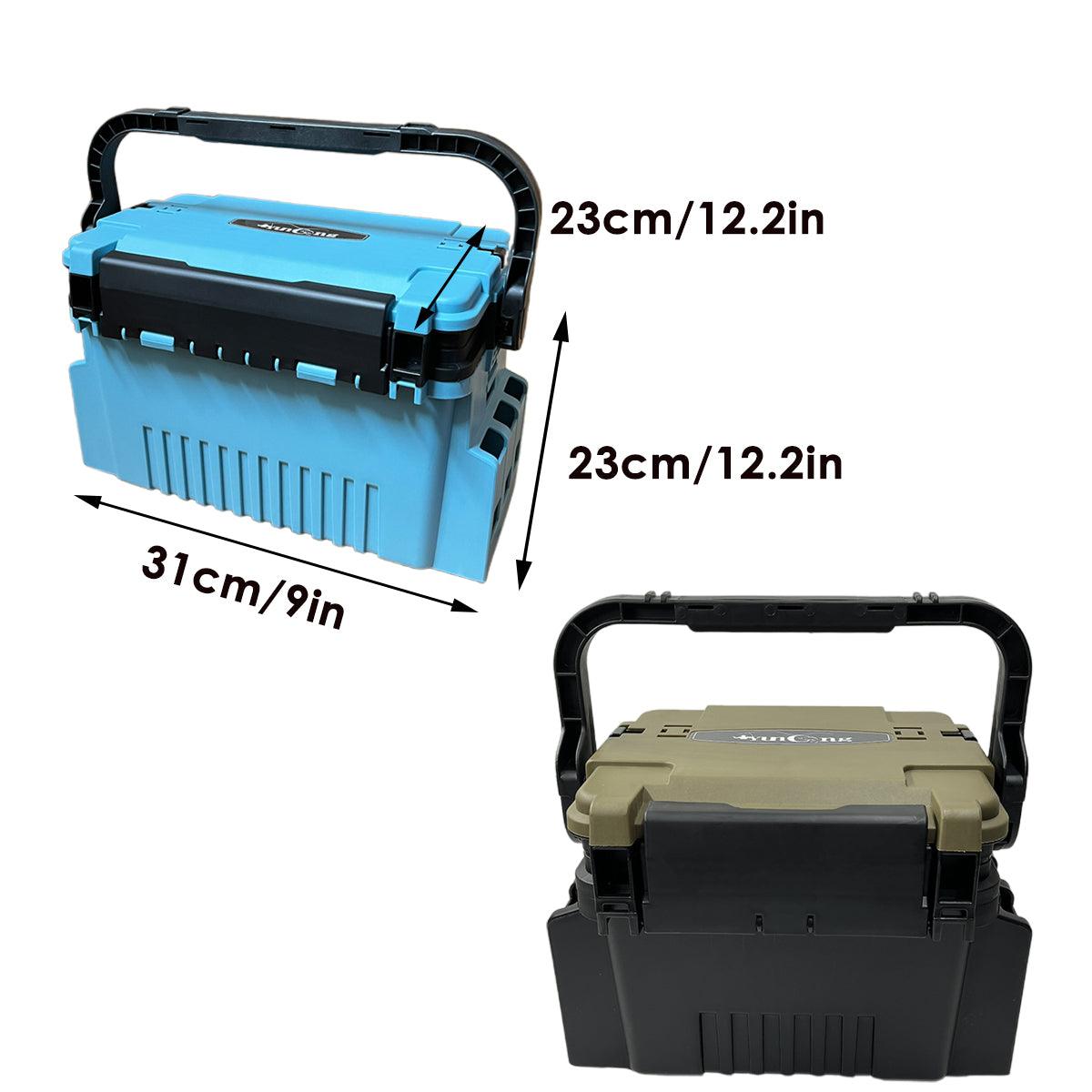 Multifunctional Fishing Tackle Box Portable Gear Storage Case Organizer Tool Box - Green