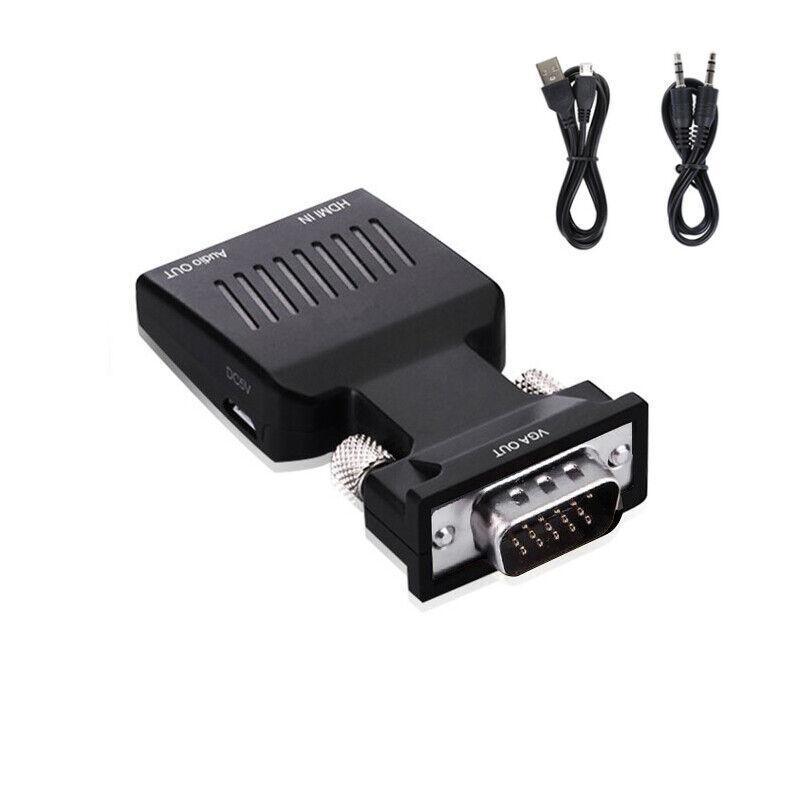 Hdmi To Vga Male Video Adapter Female Cable Converter With Audio Hd 1080P Au