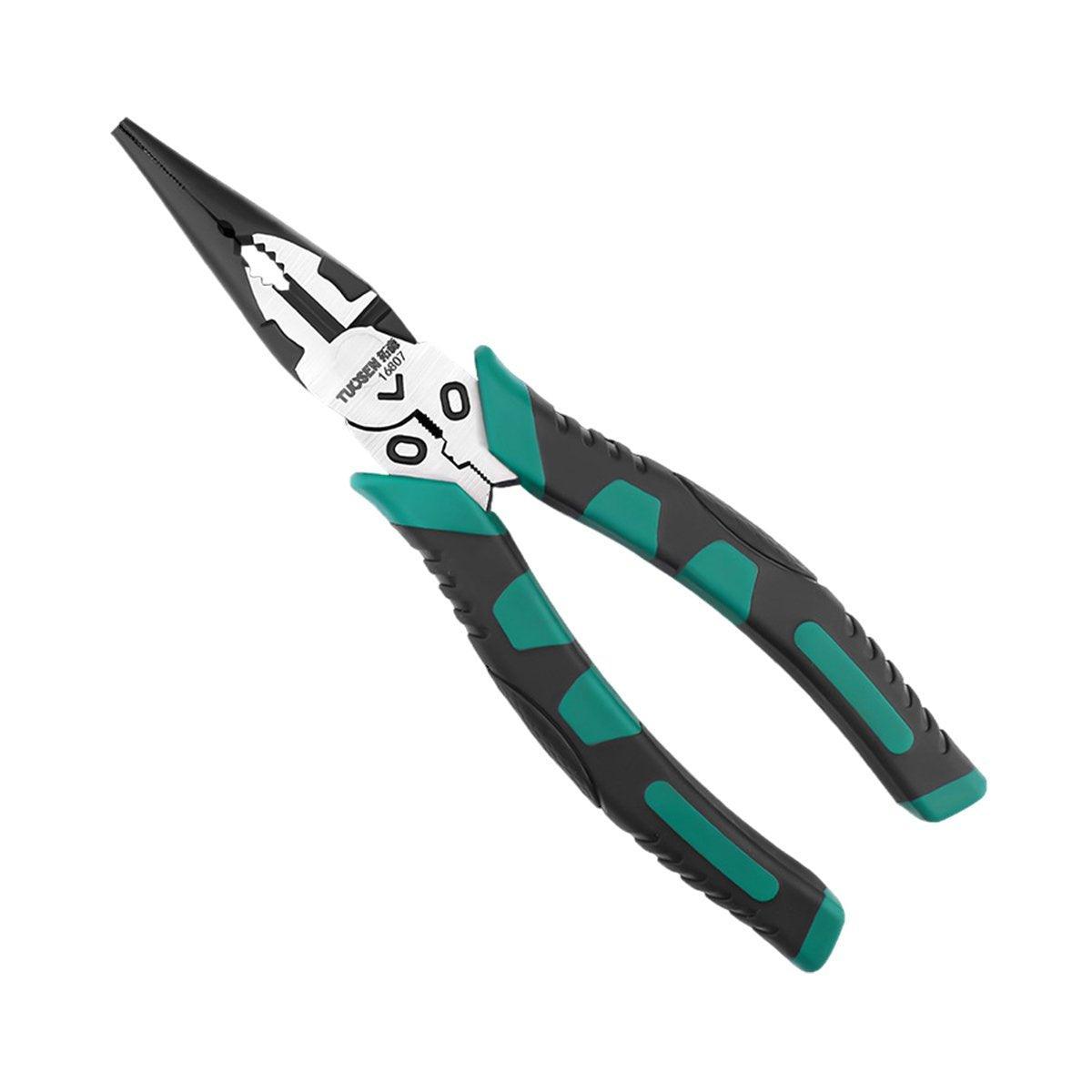 Labor-Saving Multi-Functional Tiger Pliers Flat Needle-Nose Diagonal Wire Pliers - Wire cutters-8inch