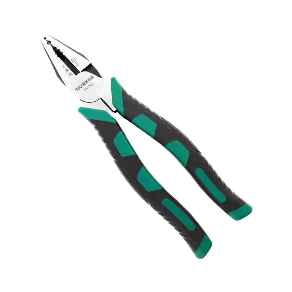 Labor-Saving Multi-Functional Tiger Pliers Flat Needle-Nose Diagonal Wire Pliers - Wire cutters-9inch