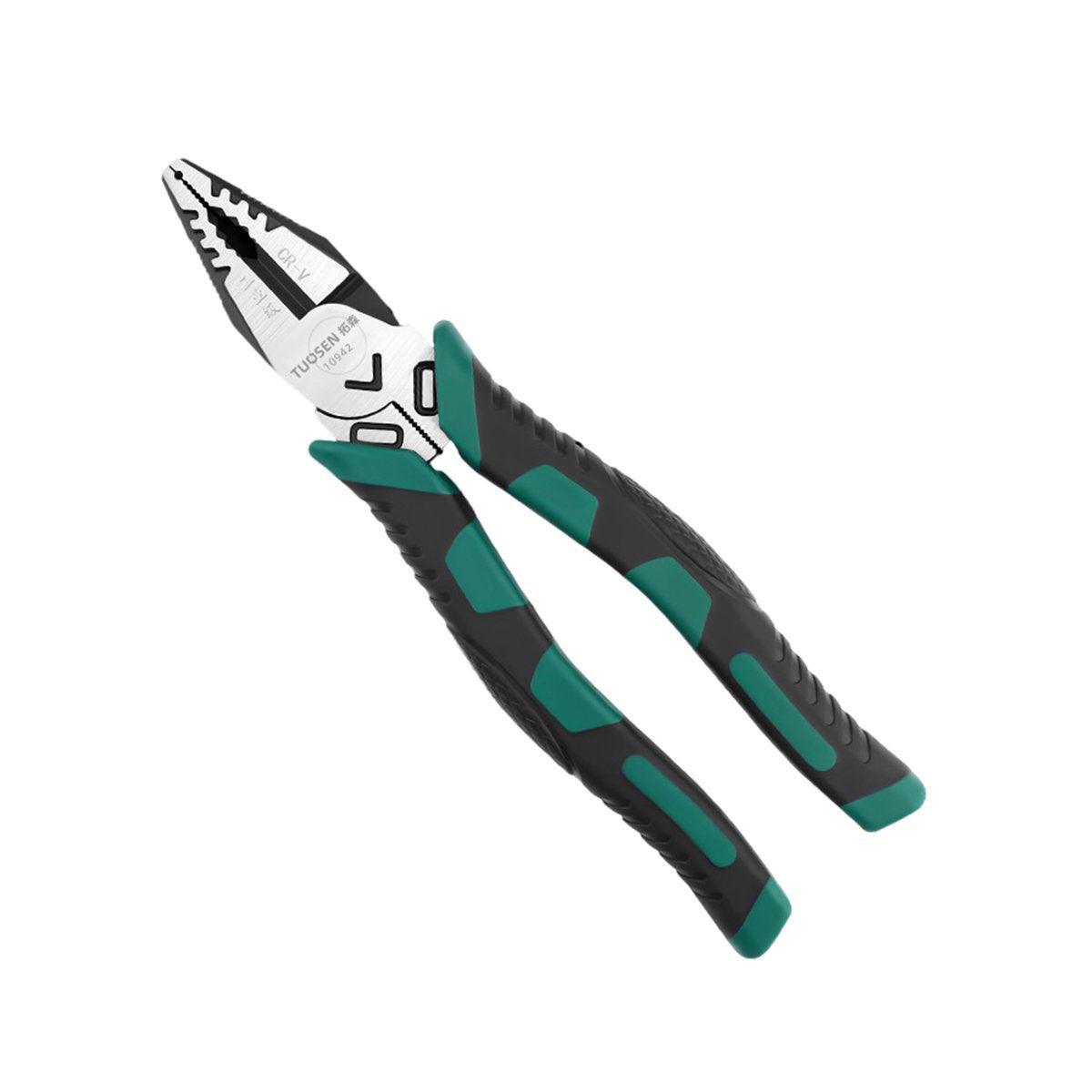 Labor-Saving Multi-Functional Tiger Pliers Flat Needle-Nose Diagonal Wire Pliers - Wire cutters-9inch