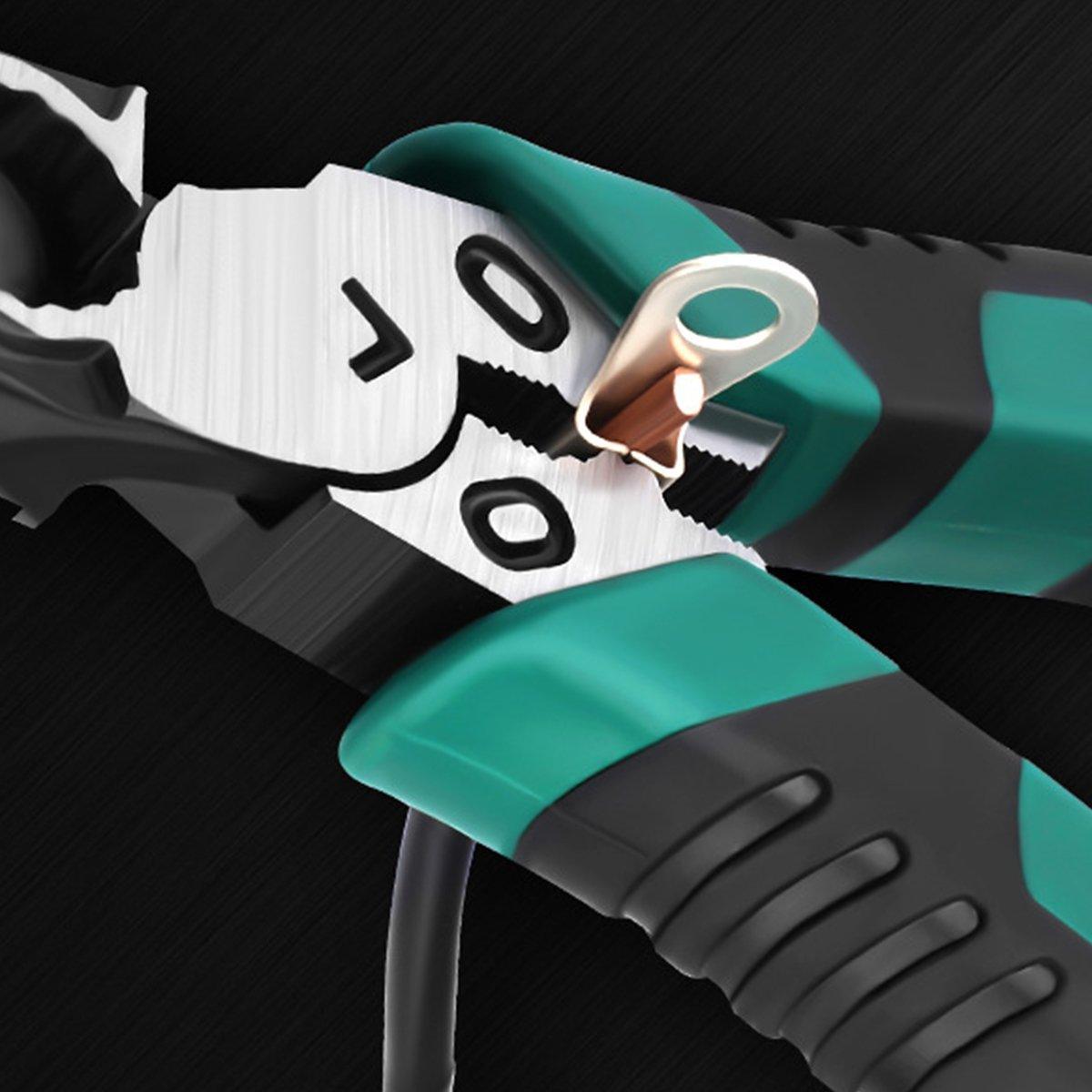 Labor-Saving Multi-Functional Tiger Pliers Flat Needle-Nose Diagonal Wire Pliers - Nose pliers-8inch