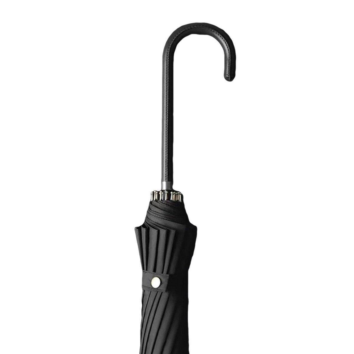 Large 16 Bone Automatic Umbrella Unisex Long Handle Dual Use Rain Sun Umbrella - Purple