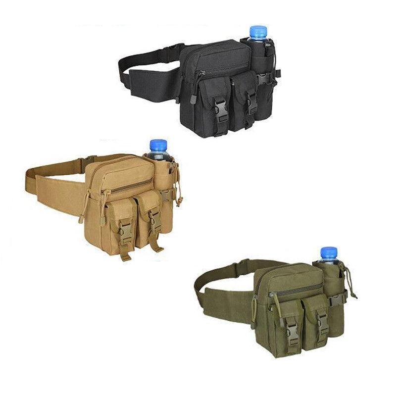 Tactical Waist Bag Belt Military Fanny Pack Pouches Buckle Men Bum Utility - Army Green
