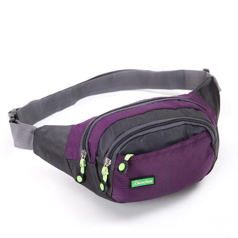 Fanny Pack Zip Pouch Hiking Climbing Sport Bum Waist Bag - Green