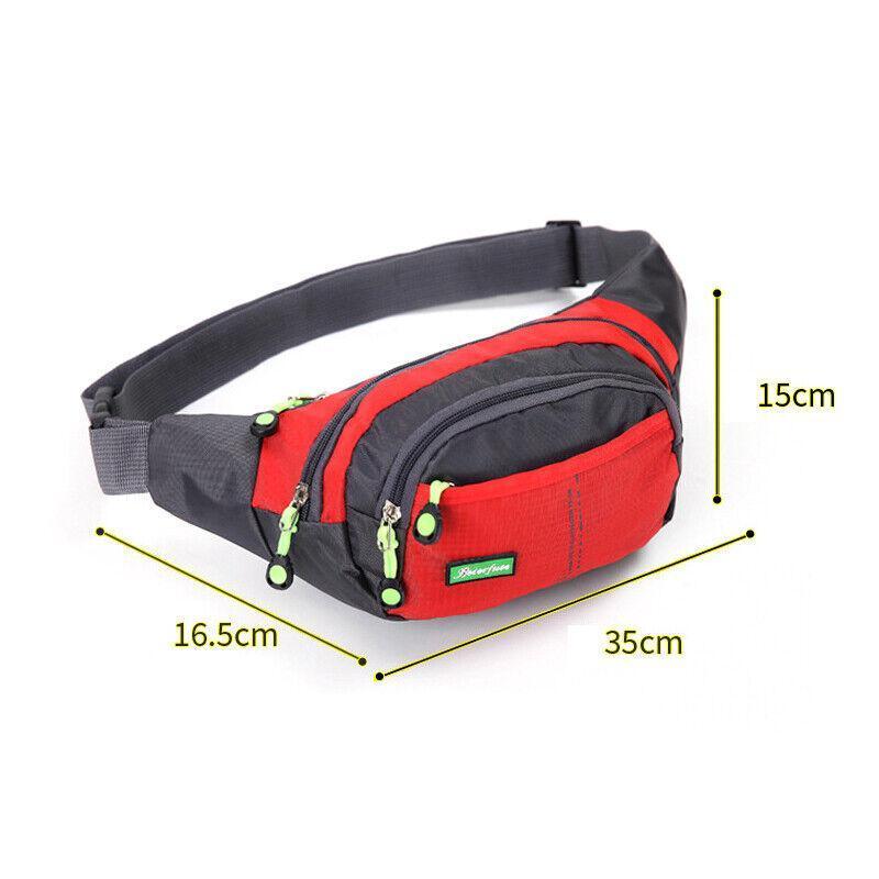 Fanny Pack Zip Pouch Hiking Climbing Sport Bum Waist Bag - Purple