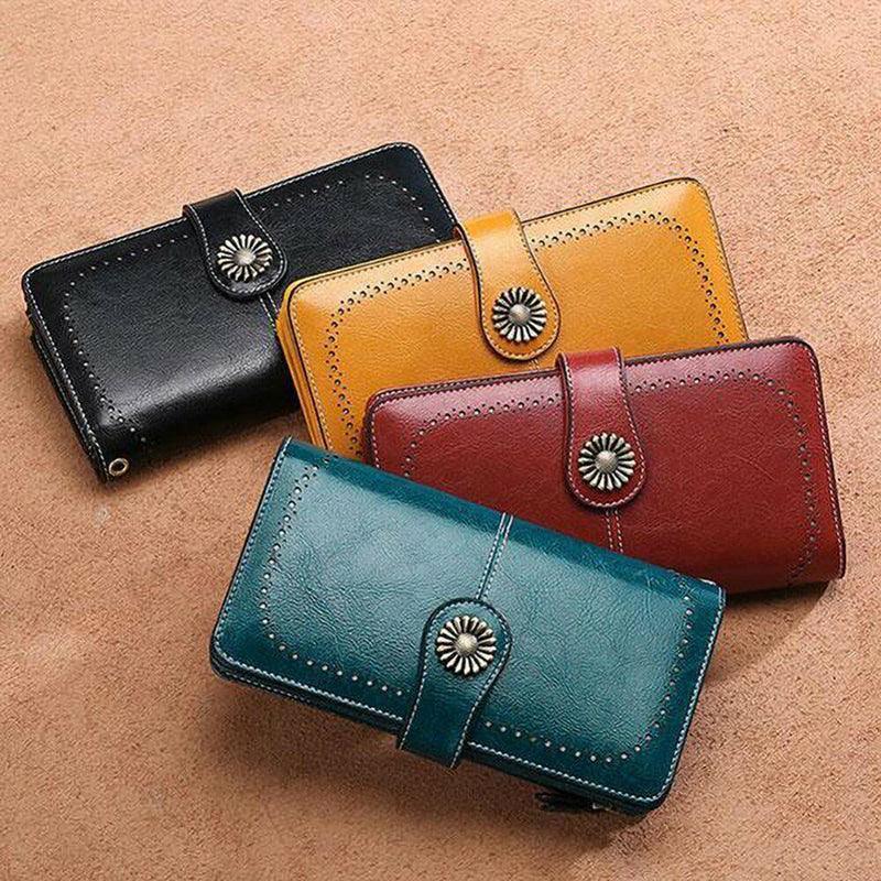 Women Wallets Purse Organizer Pouch Bag Credit Card Cash Holder Case Handbag Au - Blue