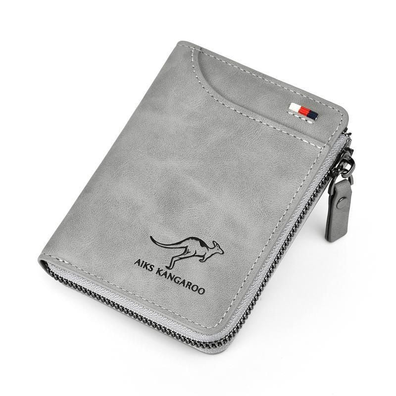 Men'S Rfid Blocking Leather Short Wallet Credit Id Card Cash Holder Purse