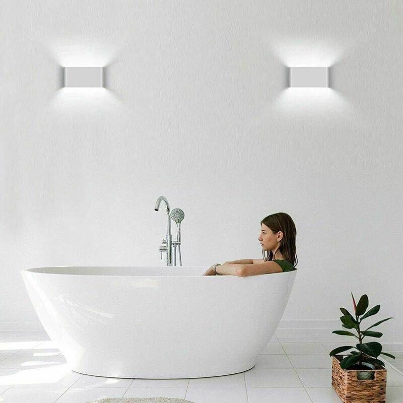 LED Wall Light IP65 Waterproof Modern Up Down Outdoor Indoor Sconce Lamp - Wall Light-White-Warm