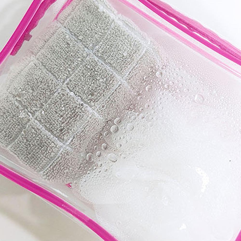 4pcs Durable PVC Cosmetic Bags Easy to Clean Multiple Sizes and Colours 9 Shades - 4pcs-Banana