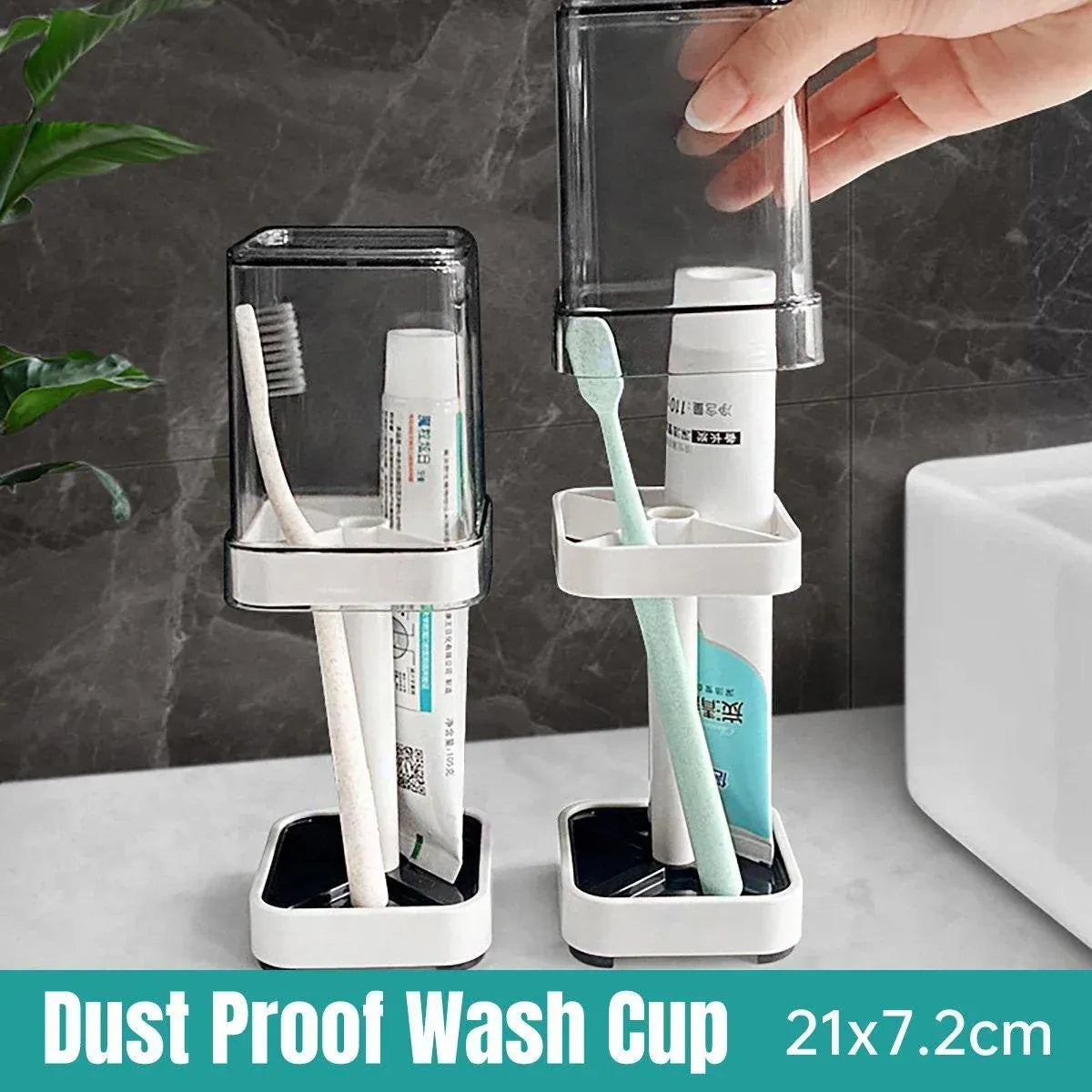 Covered Toothbrush Storage Holder