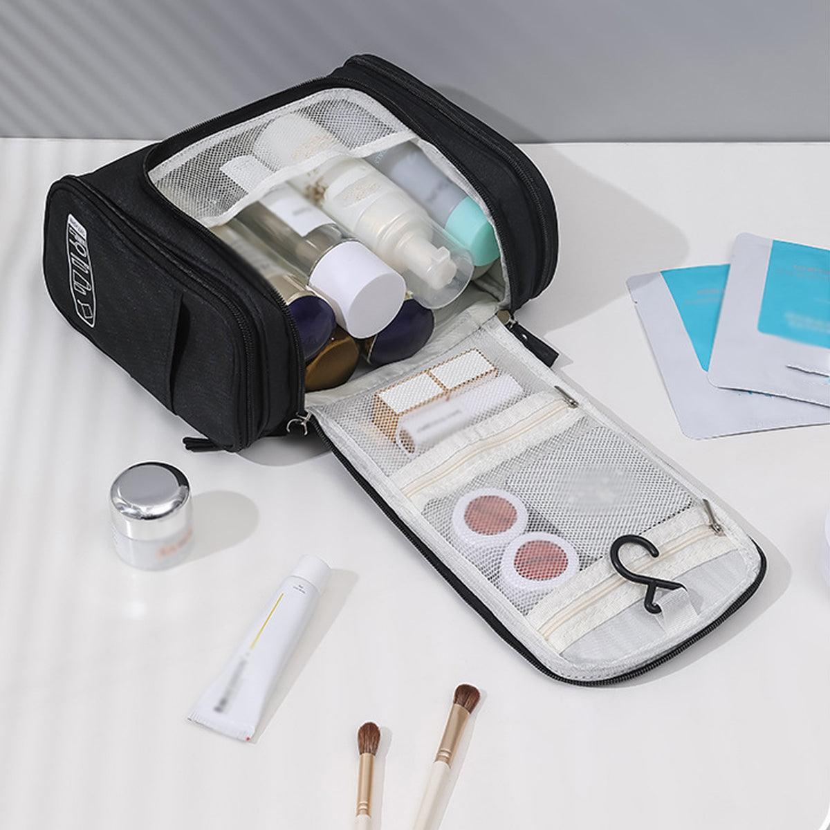 Makeup Bag Hanging Travel Toiletry Cosmetic Organizer Wash Bag Waterproof - Navy