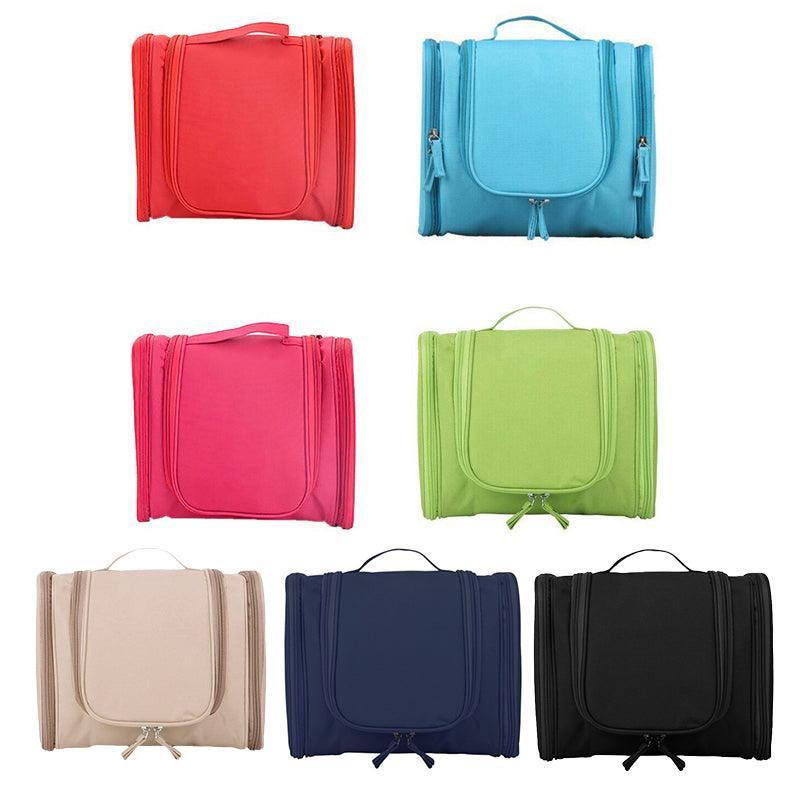 Makeup Bag Hanging Travel Toiletry Cosmetic Organizer Wash Bag Waterproof - Red