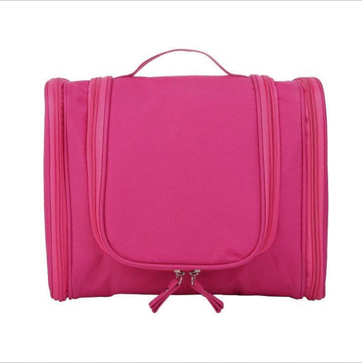 Makeup Bag Hanging Travel Toiletry Cosmetic Organizer Wash Bag Waterproof - Red